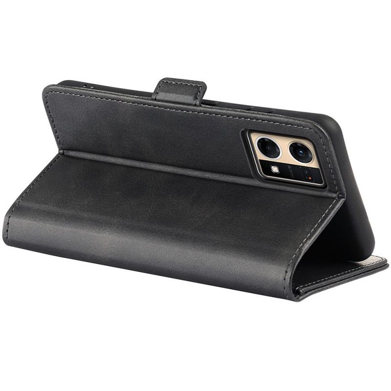 Capa Folio Para Oppo Reno 7 Fecho Duplo