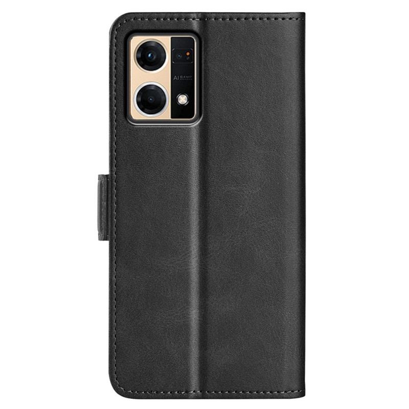 Capa Folio Para Oppo Reno 7 Fecho Duplo