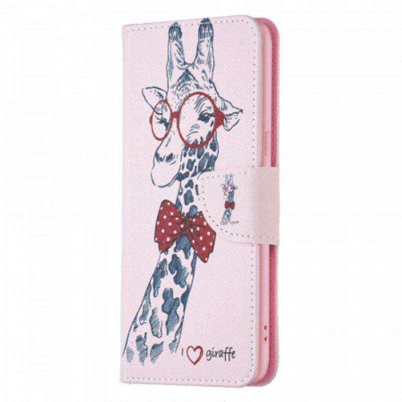 Capa Folio Para Oppo Reno 7 Girafa Inteligente