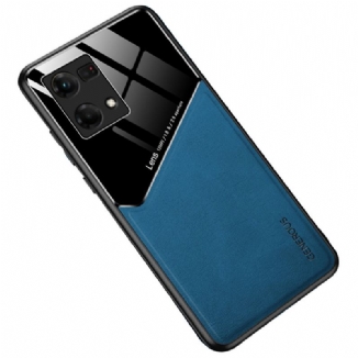 Capa Para Oppo Reno 7 Couro Falso Premium