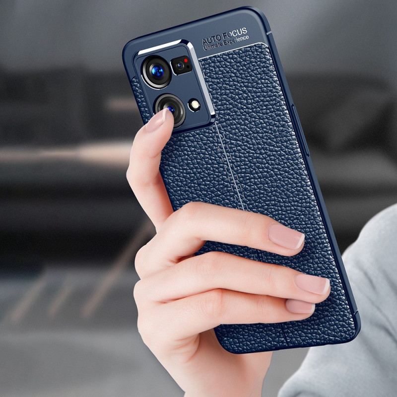 Capa Para Oppo Reno 7 Efeito Couro Lichia