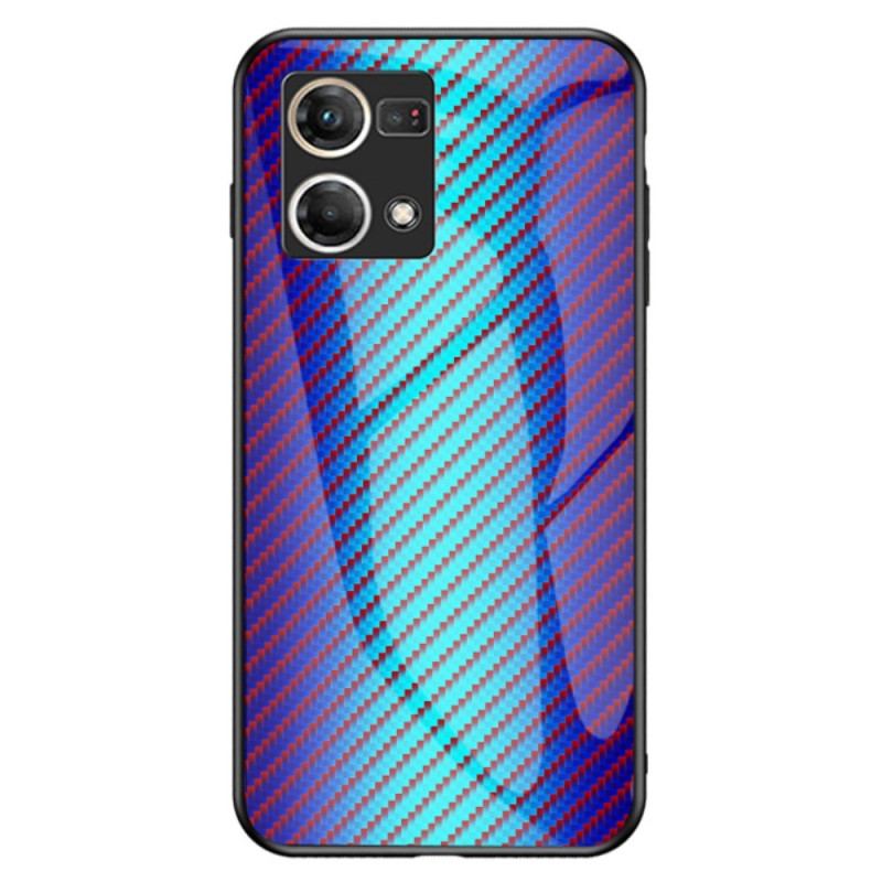 Capa Para Oppo Reno 7 Vidro Temperado De Fibra De Carbono