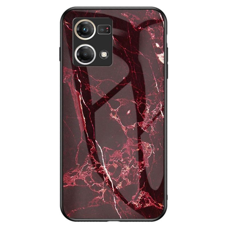 Capa Para Oppo Reno 7 Vidro Temperado De Mármore