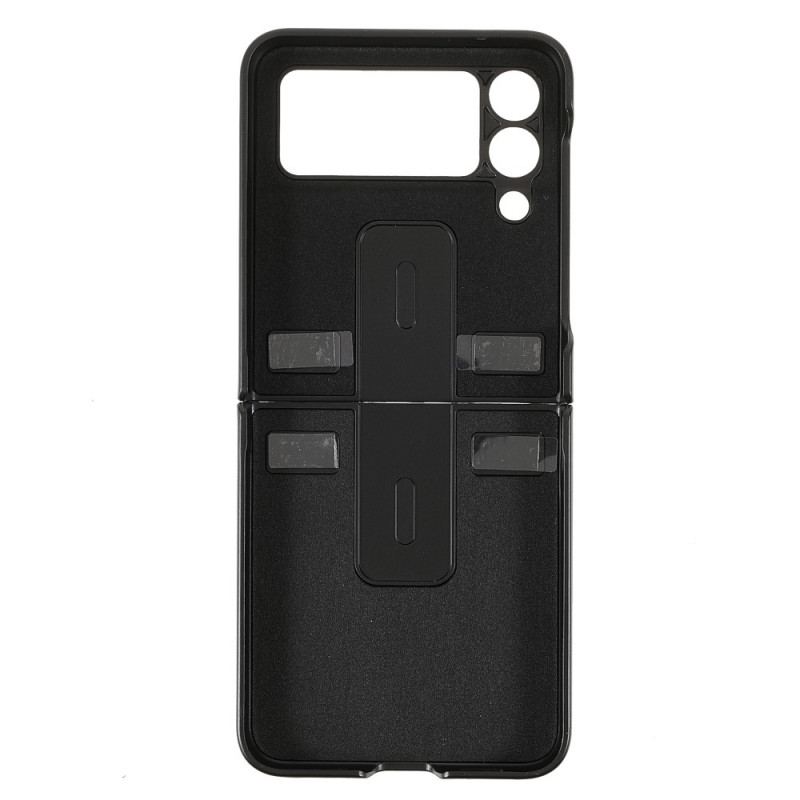 Capa De Celular Para Samsung Galaxy Z Flip 3 5G De Couro Porta Cartão Tricolor