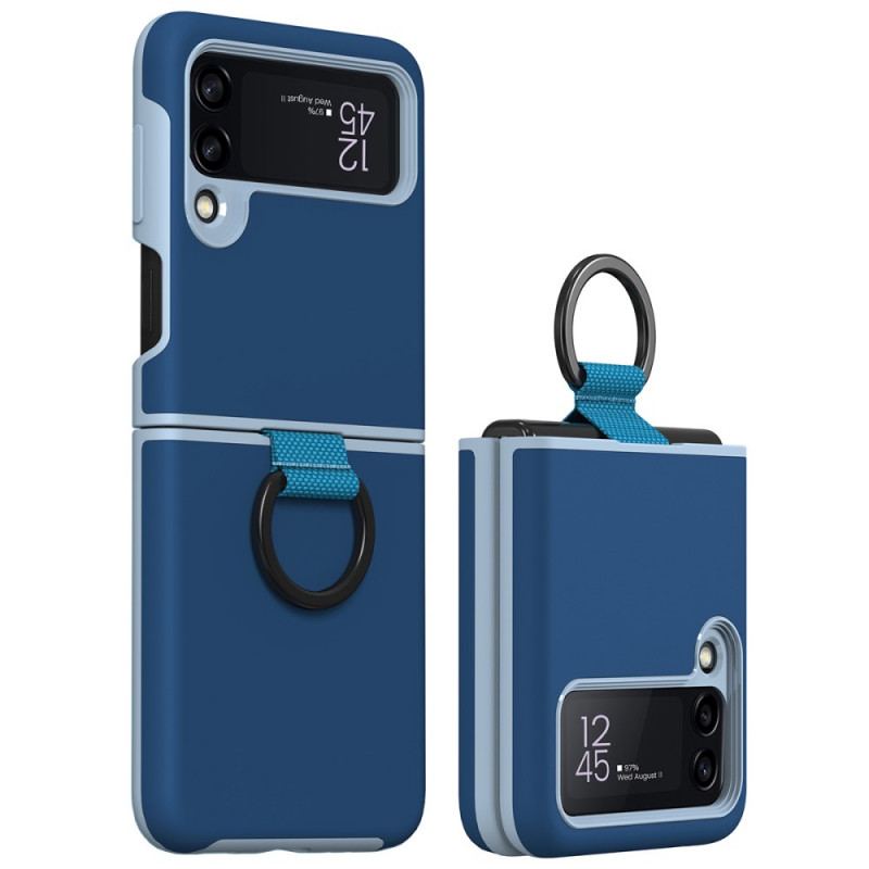 Capa Para Samsung Galaxy Z Flip 3 5G De Couro Design De Suporte De Anel Gkk