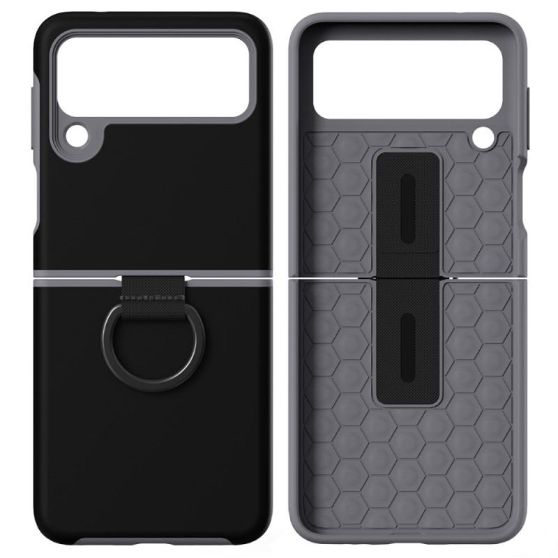 Capa Para Samsung Galaxy Z Flip 3 5G De Couro Design De Suporte De Anel Gkk