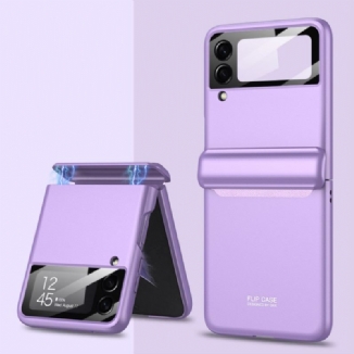 Capa Para Samsung Galaxy Z Flip 3 5G De Couro Dobradiça Magnética Gkk