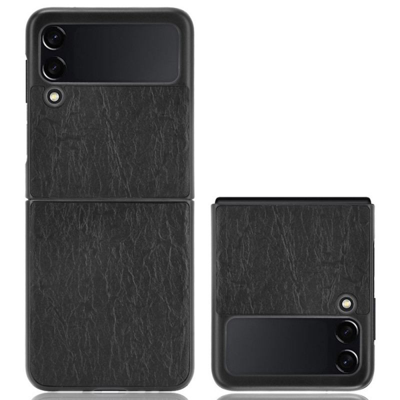 Capa Para Samsung Galaxy Z Flip 3 5G De Couro Efeito Couro Designer