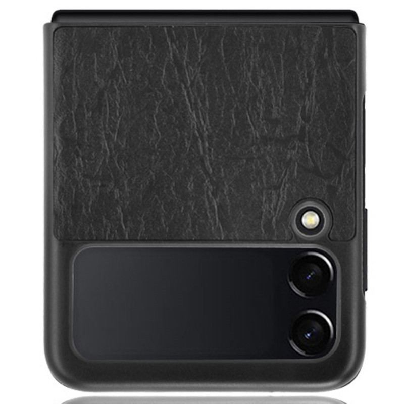 Capa Para Samsung Galaxy Z Flip 3 5G De Couro Efeito Couro Designer