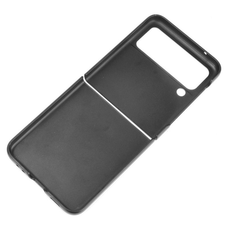 Capa Para Samsung Galaxy Z Flip 3 5G De Couro Efeito Couro Designer