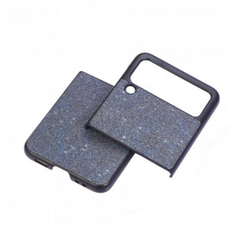 Capa Para Samsung Galaxy Z Flip 3 5G De Couro Lantejoulas Premium