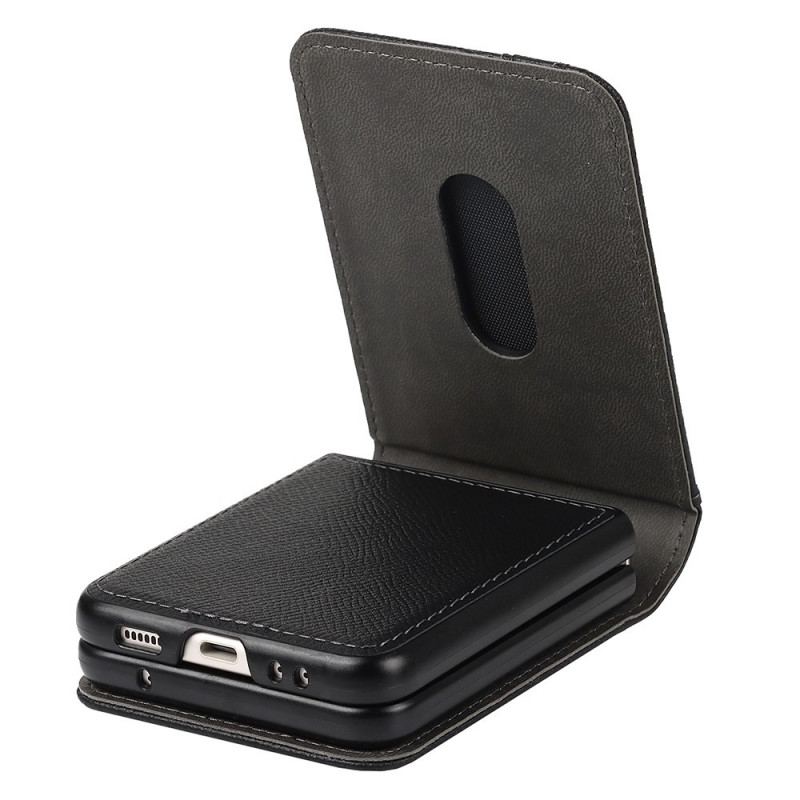 Capa Para Samsung Galaxy Z Flip 3 5G De Couro Multifuncional