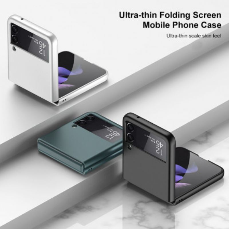 Capa Para Samsung Galaxy Z Flip 3 5G De Couro Ultrafino Gkk