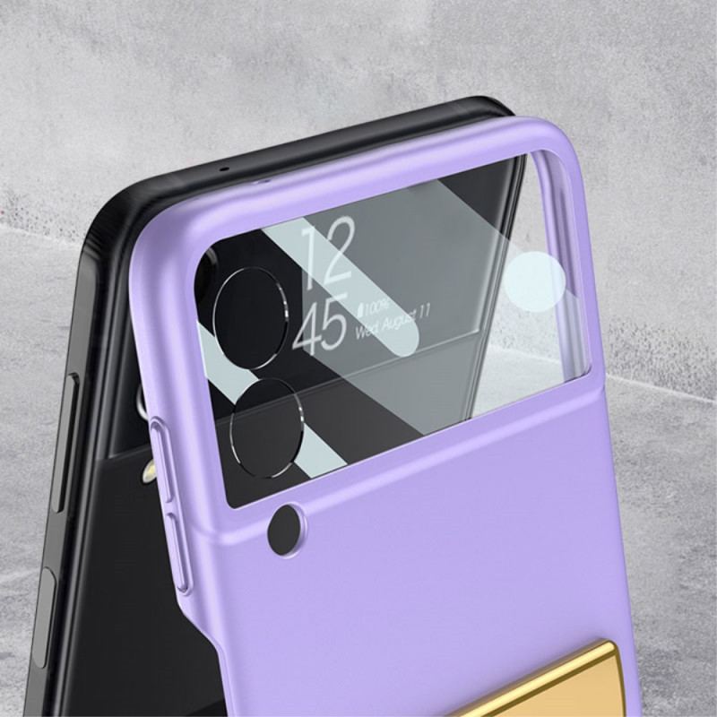 Capa Para Samsung Galaxy Z Flip 3 5G De Couro Vidro Temperado Com Alça Gkk