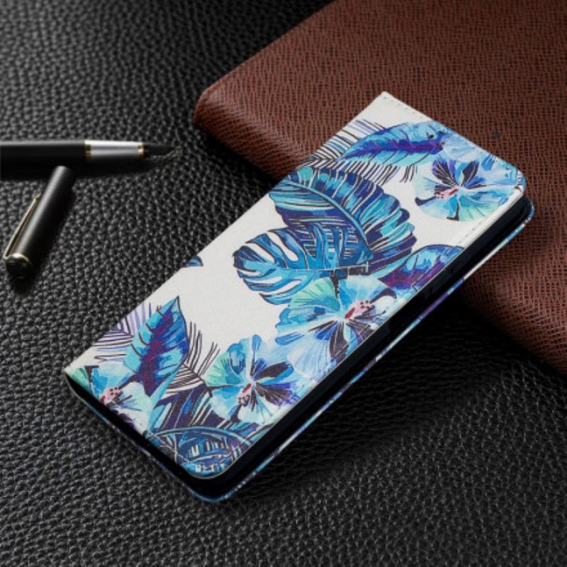 Capa De Celular Para Xiaomi Mi 10T Lite Flip Folhas