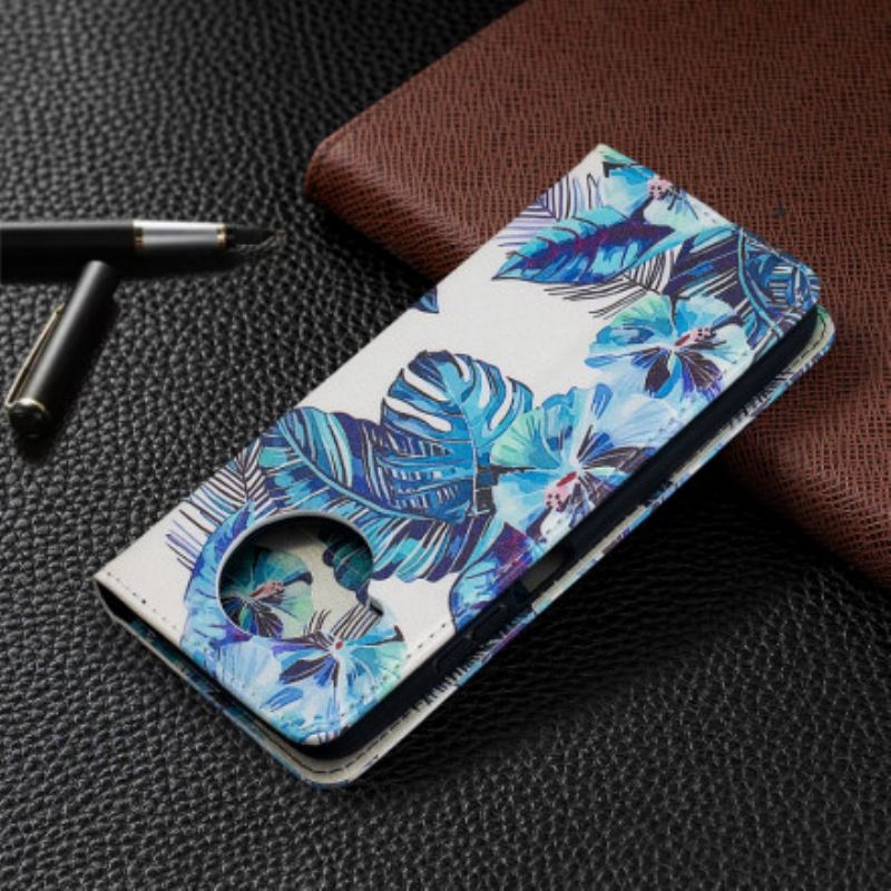 Capa De Celular Para Xiaomi Mi 10T Lite Flip Folhas