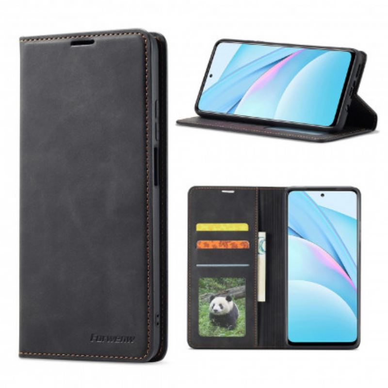 Capa De Celular Para Xiaomi Mi 10T Lite Flip Forwenw Efeito Couro