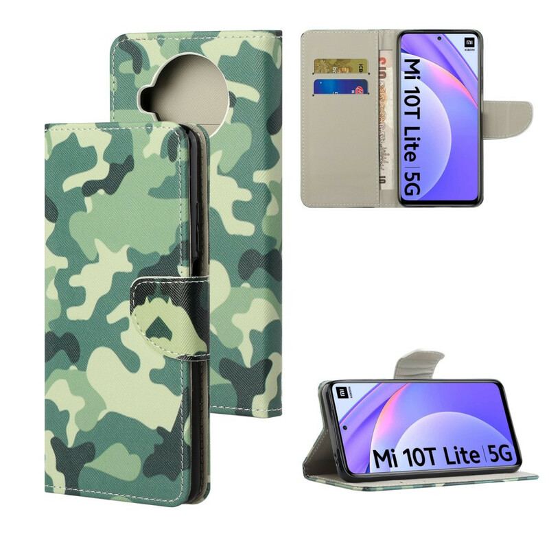 Capa De Couro Para Xiaomi Mi 10T Lite Camuflar