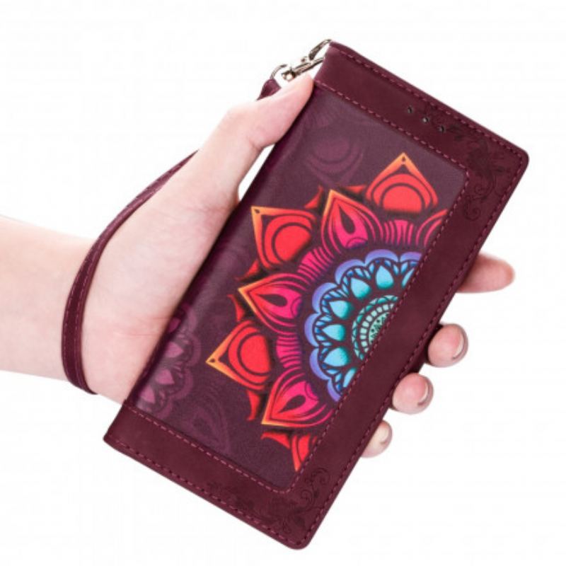 Capa Flip Para Xiaomi Mi 10T Lite De Cordão Mandala Strappy