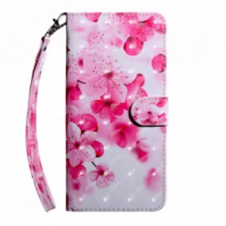 Capa Flip Para Xiaomi Mi 10T Lite Flores Cor De Rosa