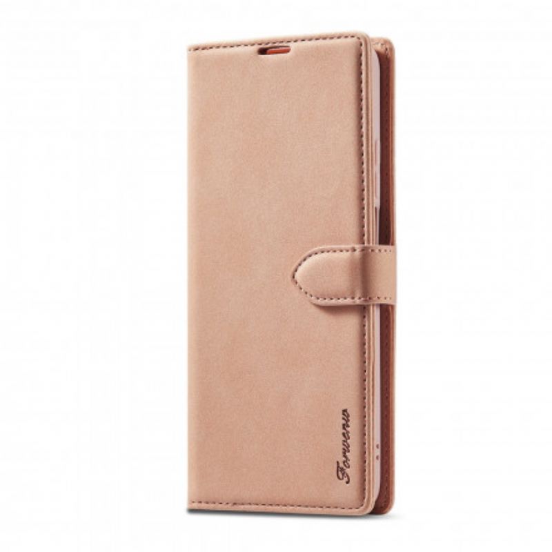 Capa Flip Para Xiaomi Mi 10T Lite Forwenw Efeito Couro