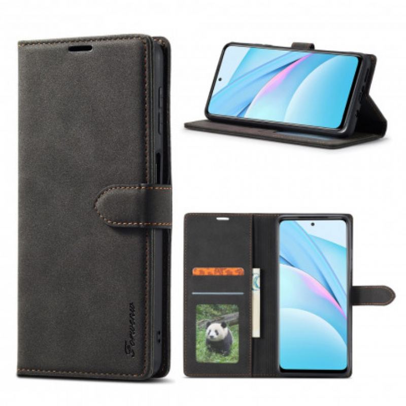 Capa Flip Para Xiaomi Mi 10T Lite Forwenw Efeito Couro