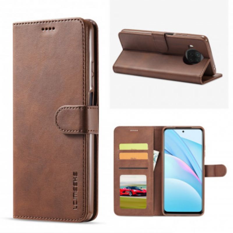 Capa Flip Para Xiaomi Mi 10T Lite Lc.imeeke Efeito Couro