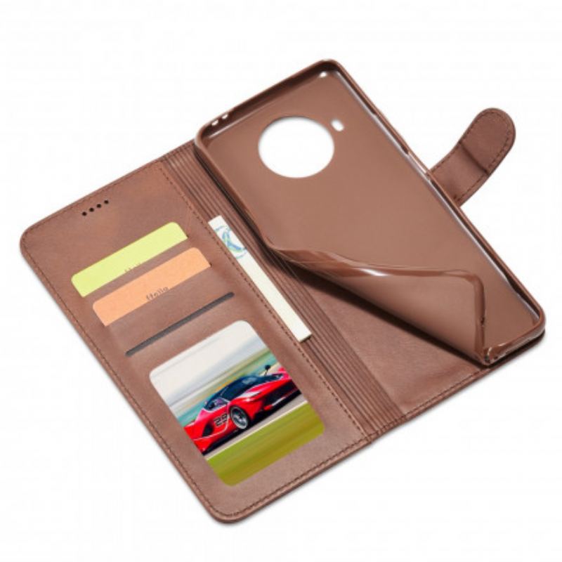 Capa Flip Para Xiaomi Mi 10T Lite Lc.imeeke Efeito Couro