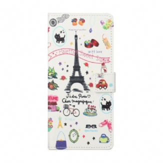 Capa Folio Para Xiaomi Mi 10T Lite Eu Amo Paris