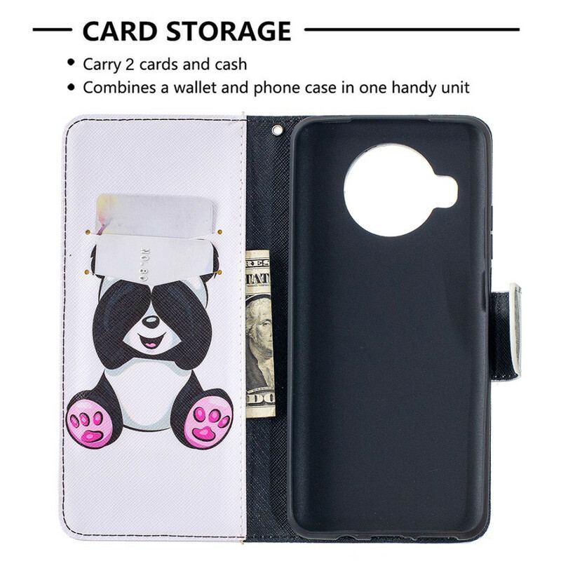 Capa Folio Para Xiaomi Mi 10T Lite Panda Divertido