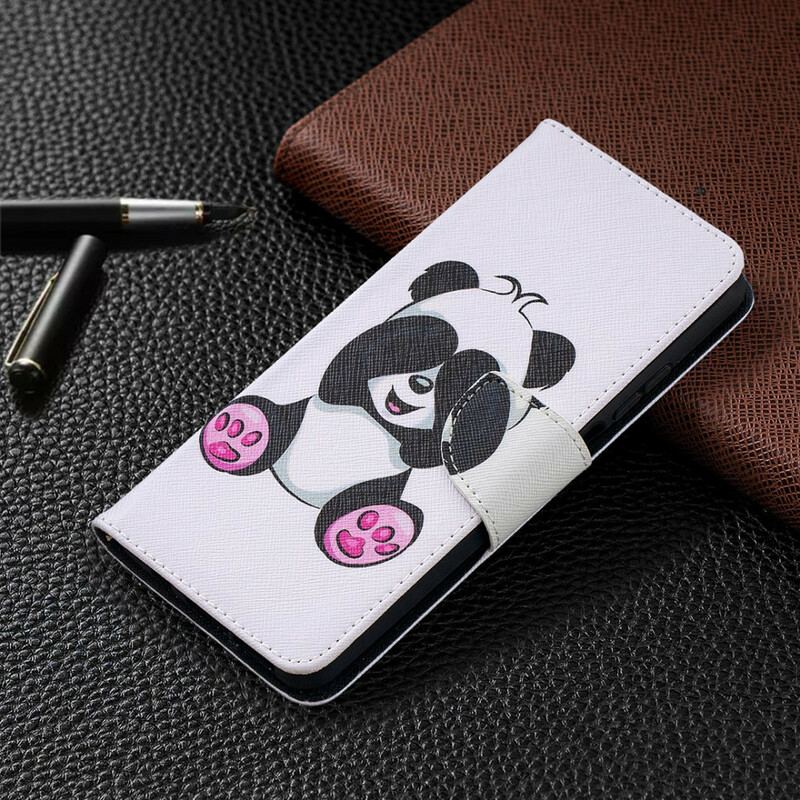 Capa Folio Para Xiaomi Mi 10T Lite Panda Divertido