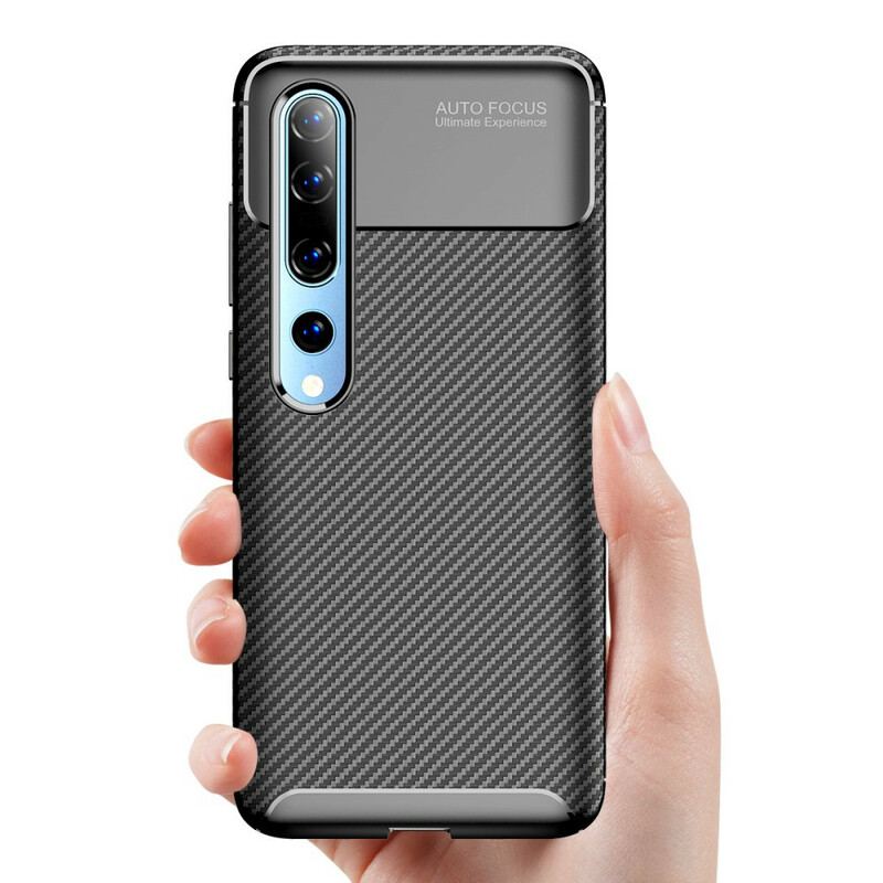 Capa De Celular Para Xiaomi Mi 10 / 10 Pro Fibra De Carbono Flexível