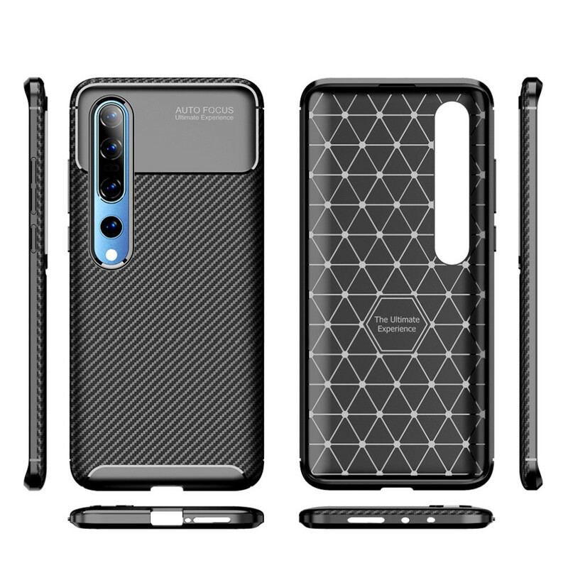 Capa De Celular Para Xiaomi Mi 10 / 10 Pro Fibra De Carbono Flexível