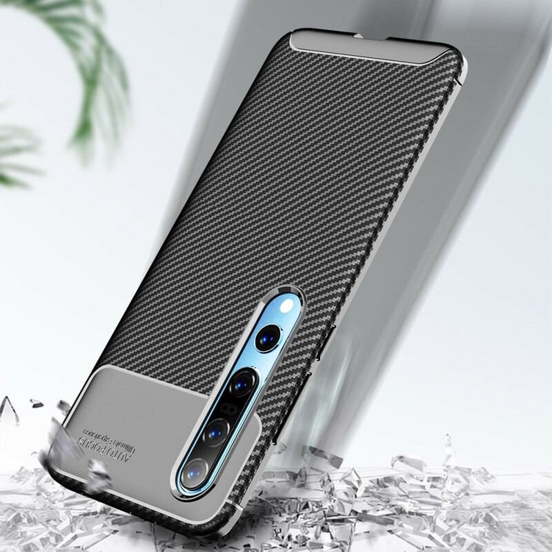 Capa De Celular Para Xiaomi Mi 10 / 10 Pro Fibra De Carbono Flexível