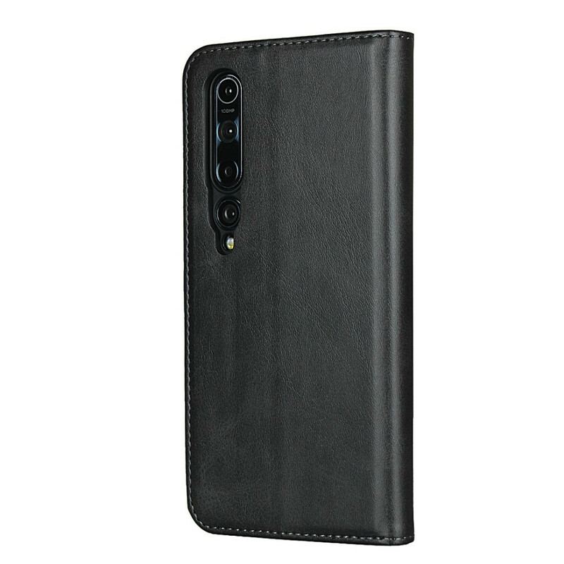 Capa De Celular Para Xiaomi Mi 10 / 10 Pro Flip Couro Rachado Elegância