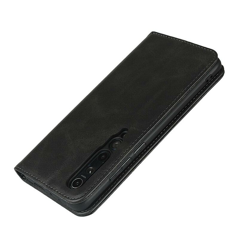 Capa De Celular Para Xiaomi Mi 10 / 10 Pro Flip Couro Rachado Elegância