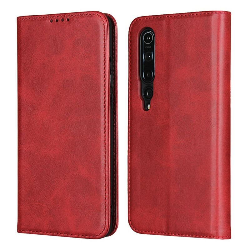 Capa De Celular Para Xiaomi Mi 10 / 10 Pro Flip Couro Rachado Elegância