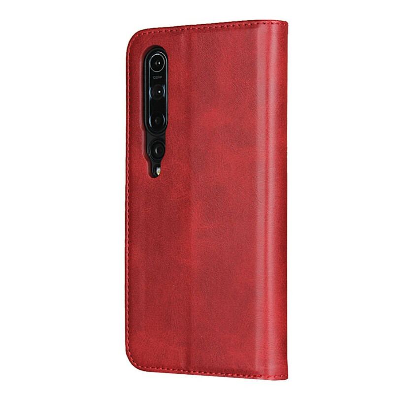 Capa De Celular Para Xiaomi Mi 10 / 10 Pro Flip Couro Rachado Elegância