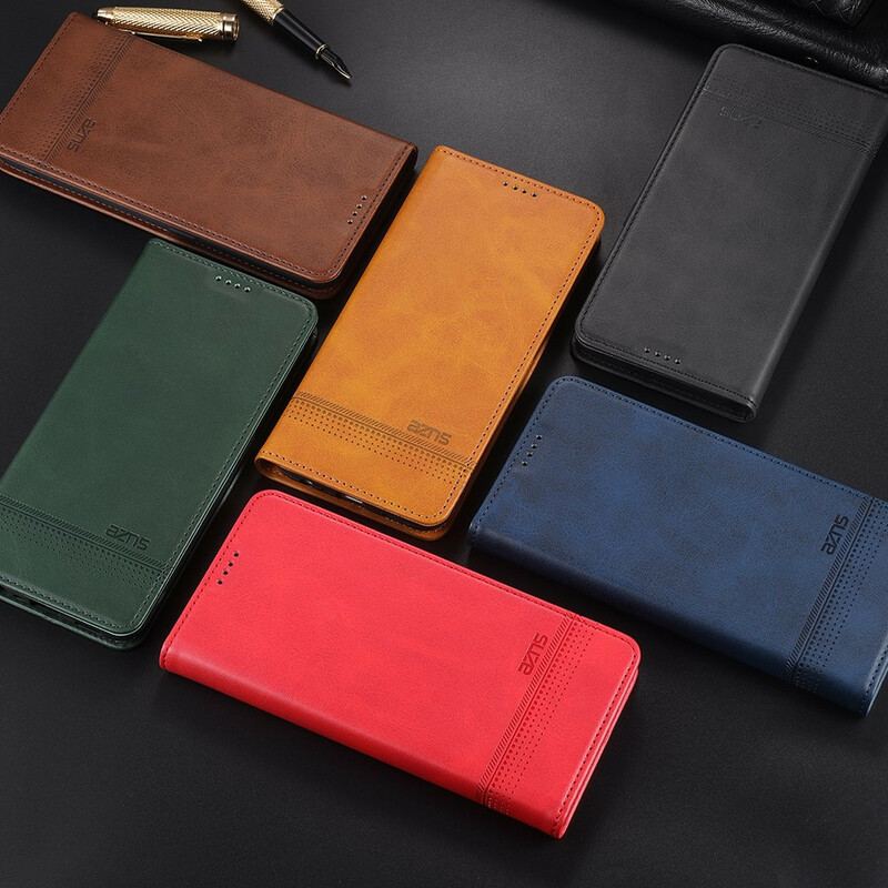 Capa De Celular Para Xiaomi Mi 10 / 10 Pro Flip Estilo De Couro Azns