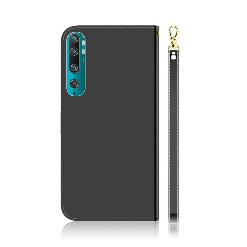 Capa De Couro Para Xiaomi Mi 10 / 10 Pro Capa De Espelho De Couro Sintético