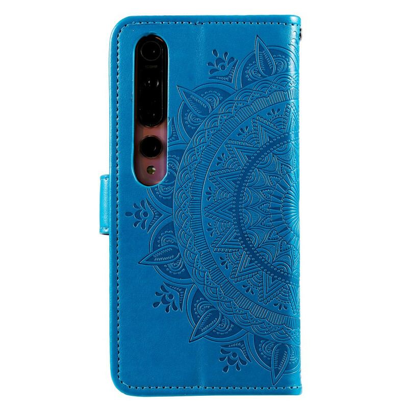 Capa Em Pele Para Xiaomi Mi 10 / 10 Pro Mandala Do Sol