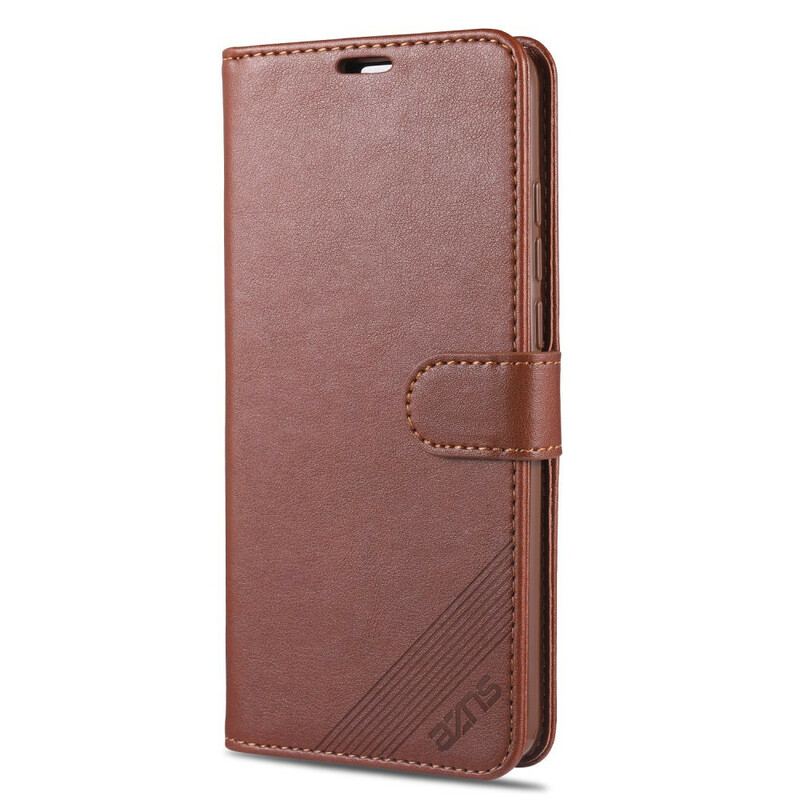 Capa Flip Para Xiaomi Mi 10 / 10 Pro Couro Sintético Azns