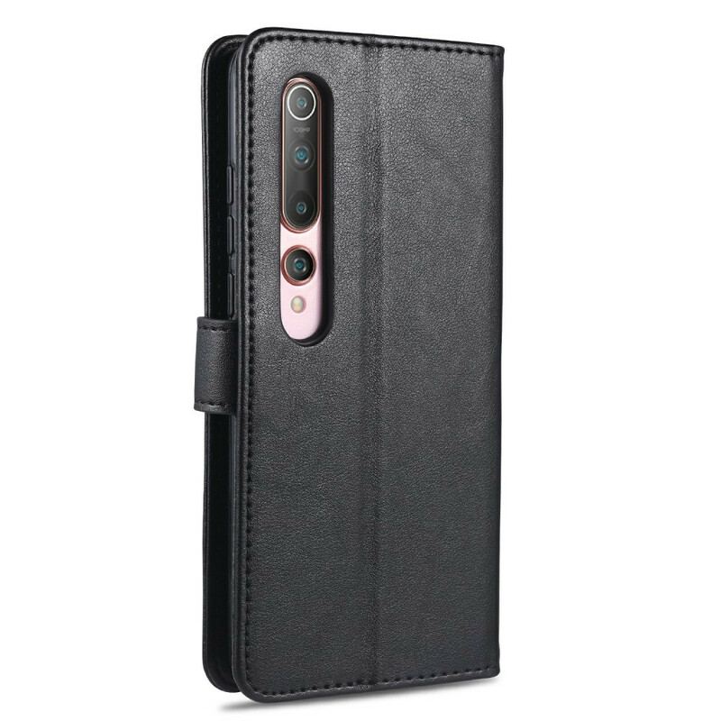 Capa Flip Para Xiaomi Mi 10 / 10 Pro Couro Sintético Azns