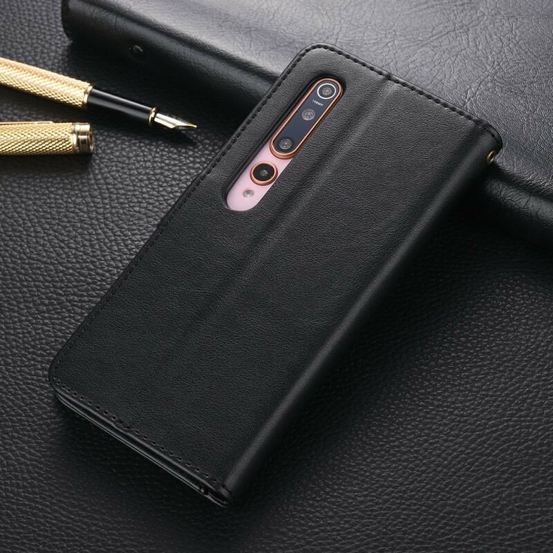 Capa Flip Para Xiaomi Mi 10 / 10 Pro Couro Sintético Azns