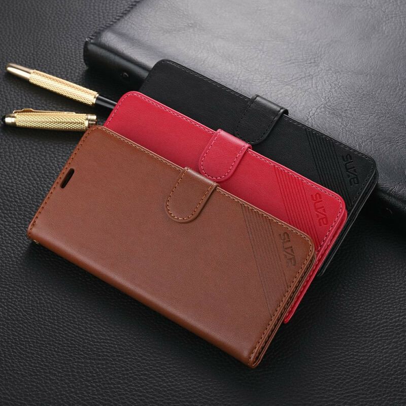 Capa Flip Para Xiaomi Mi 10 / 10 Pro Couro Sintético Azns