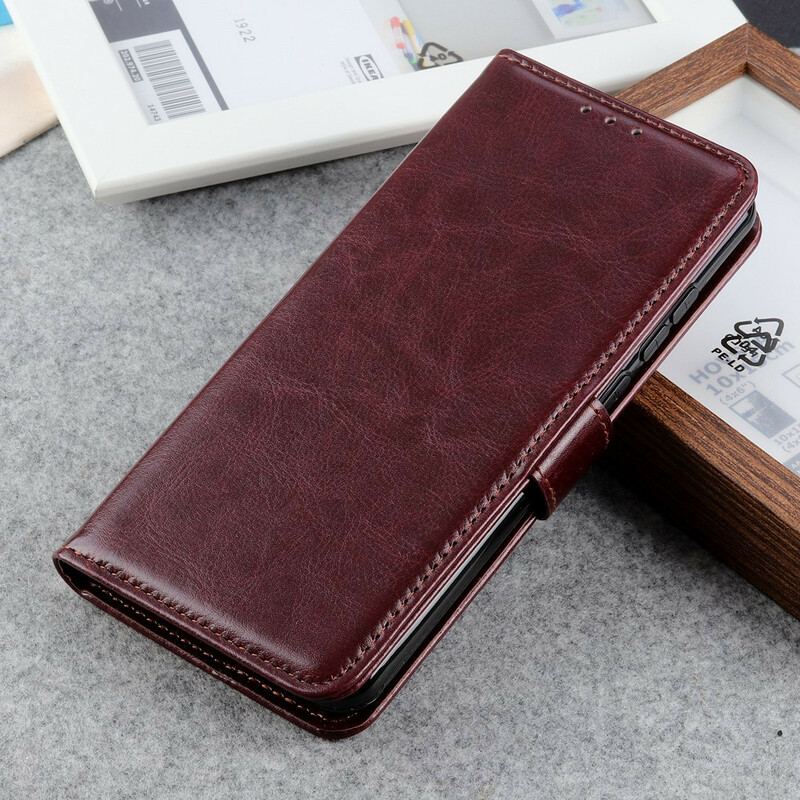 Capa Folio Para Xiaomi Mi 10 / 10 Pro Efeito Couro Discreto