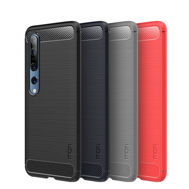 Capa Para Xiaomi Mi 10 / 10 Pro Fibra De Carbono Escovada Mofi