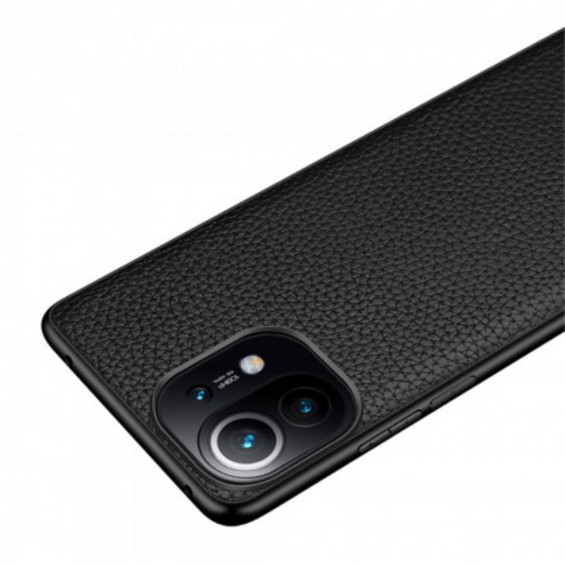 Capa De Celular Para Xiaomi Mi 11 (5G) Couro Lichia Genuíno