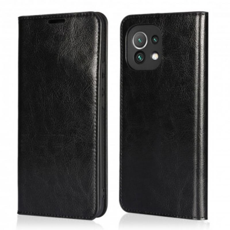 Capa De Celular Para Xiaomi Mi 11 (5G) Flip Couro Legitimo