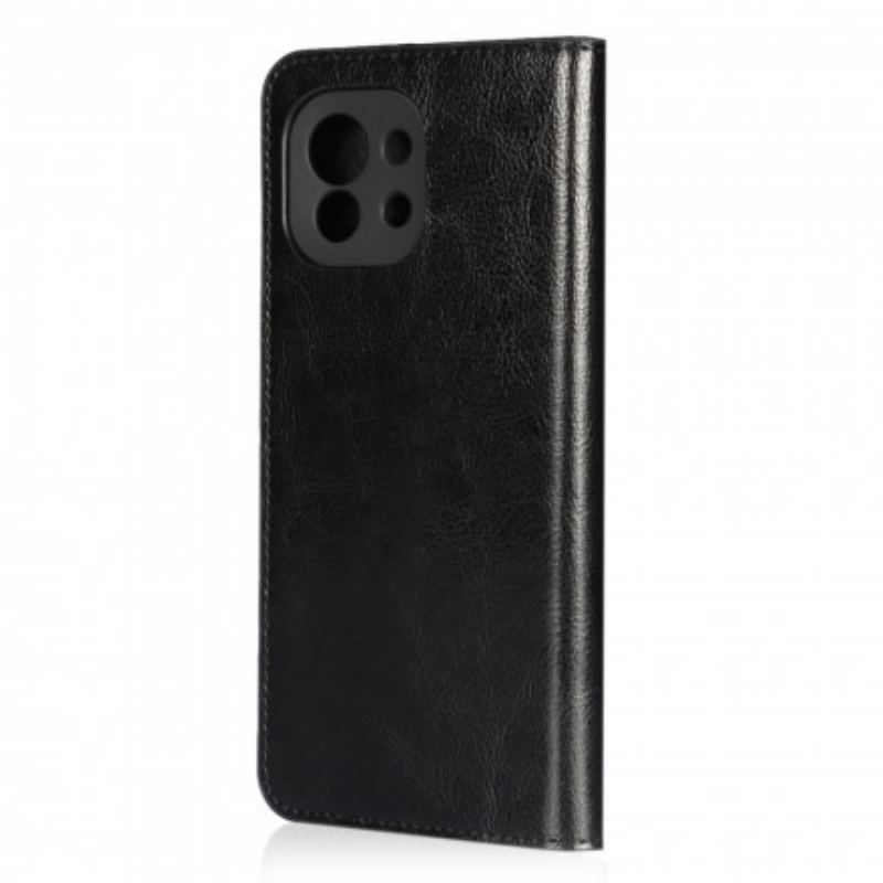 Capa De Celular Para Xiaomi Mi 11 (5G) Flip Couro Legitimo